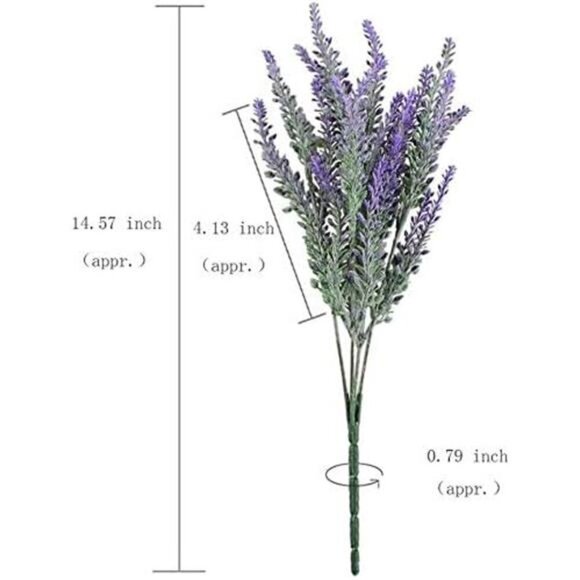Purple Artificial Lavender Flowers 4pcs Wedding Home Table Decor Bouquet - Picture 4 of 7